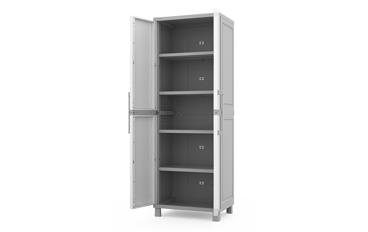 Smoky White Utility Storage Cabinet - Keter US